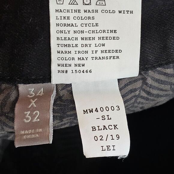 A-Frame Jeans Mens Tag 34x32 Act 35x30 Slim Leg Black Stretch Denim Pants - Picture 10 of 12